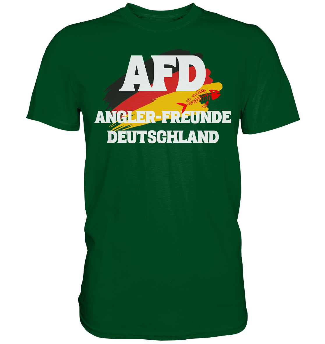 AFD Angler-Freunde Deutschland - für Angler Fischerei Hobby Männer Angelsport Karpfen Raubfisch Wels Waller Zielfisch Angeln - Premium Shirt