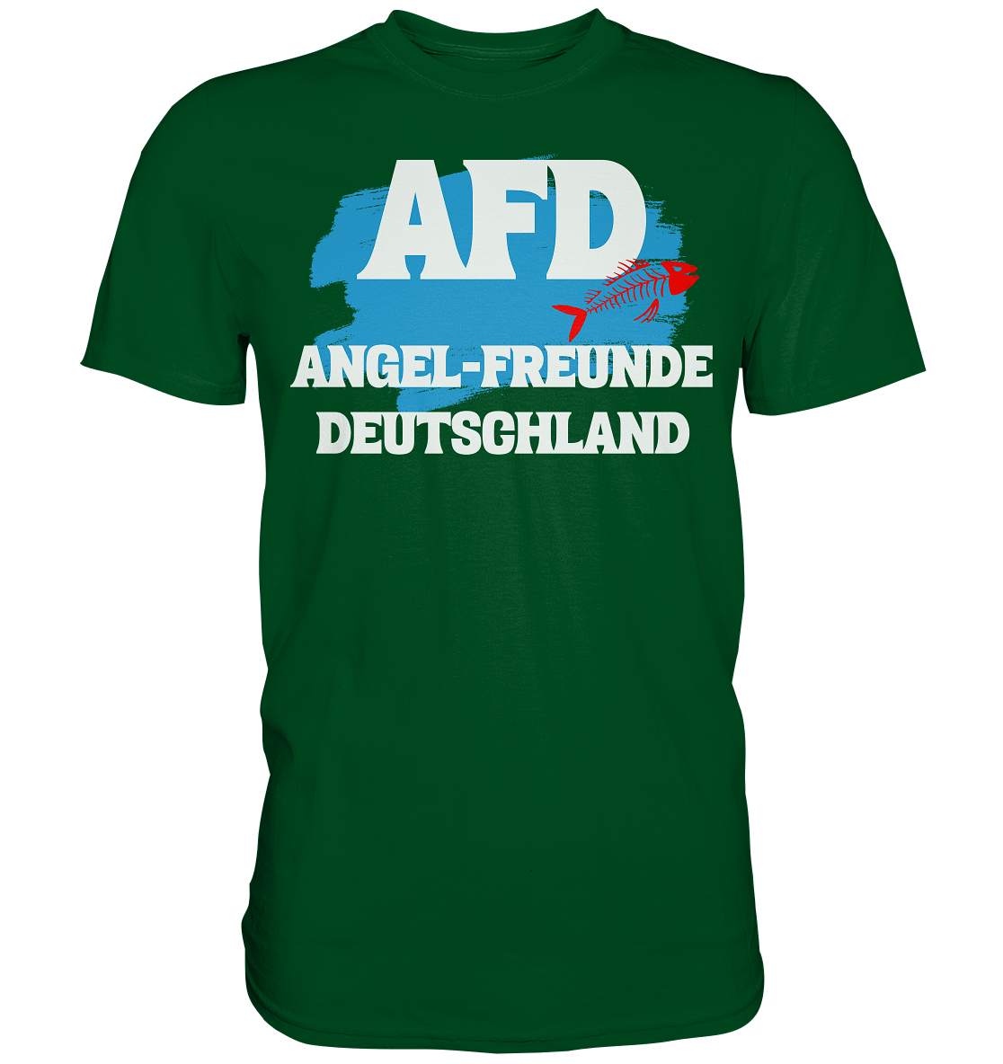 AFD Angel-Freunde Deutschland - für Angler Fischerei Hobby Männer Angelsport Karpfen Raubfisch Wels Waller Zielfisch - Premium Shirt