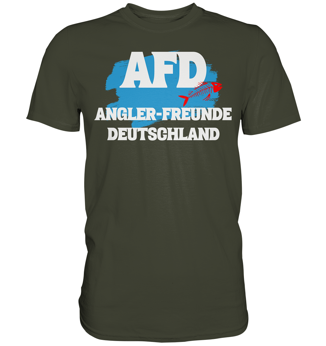 AFD Angler-Freunde Deutschland - für Angler Fischerei Hobby Männer Angelsport Karpfen Raubfisch Wels Waller Zielfisch Angeln - Premium Shirt