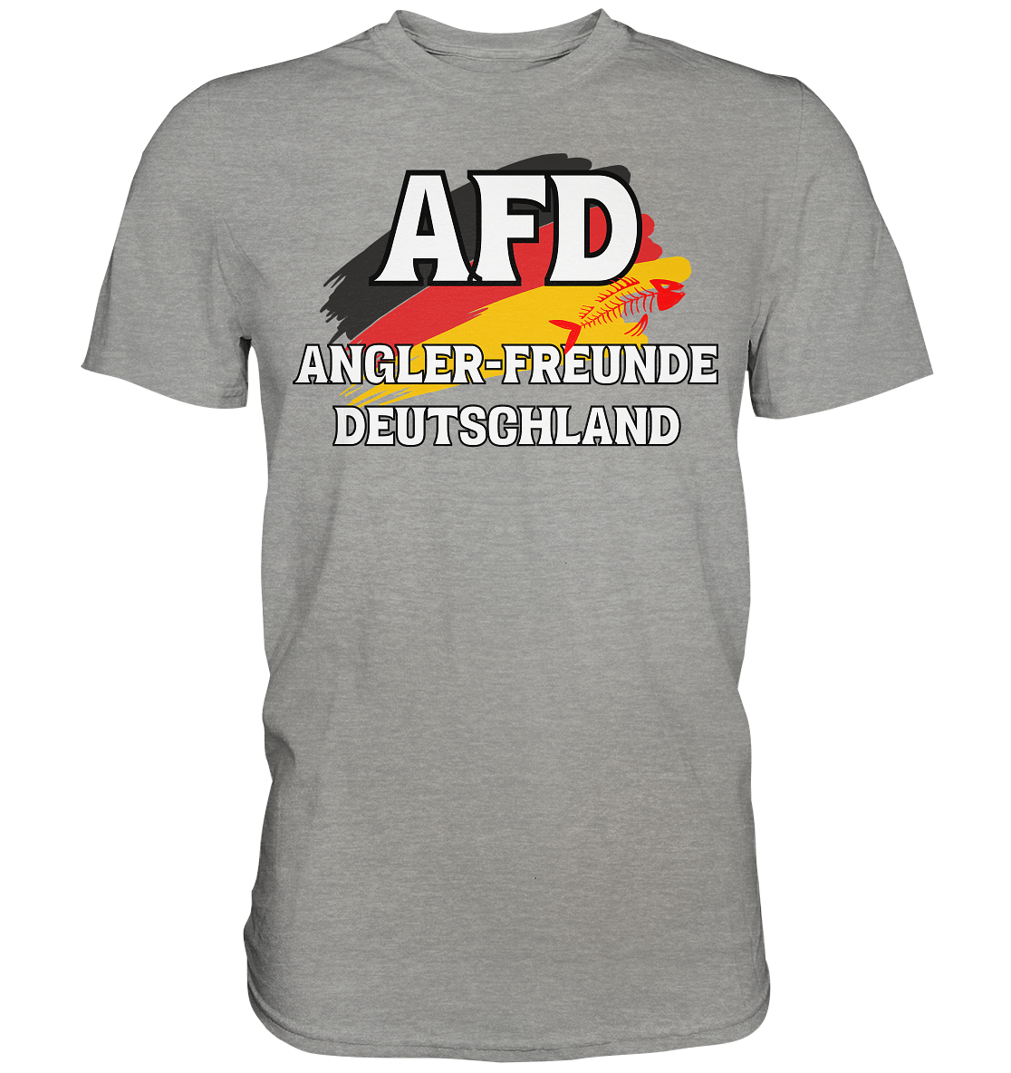 AFD Angler-Freunde Deutschland - für Angler Fischerei Hobby Männer Angelsport Karpfen Raubfisch Wels Waller Zielfisch Angeln - Premium Shirt