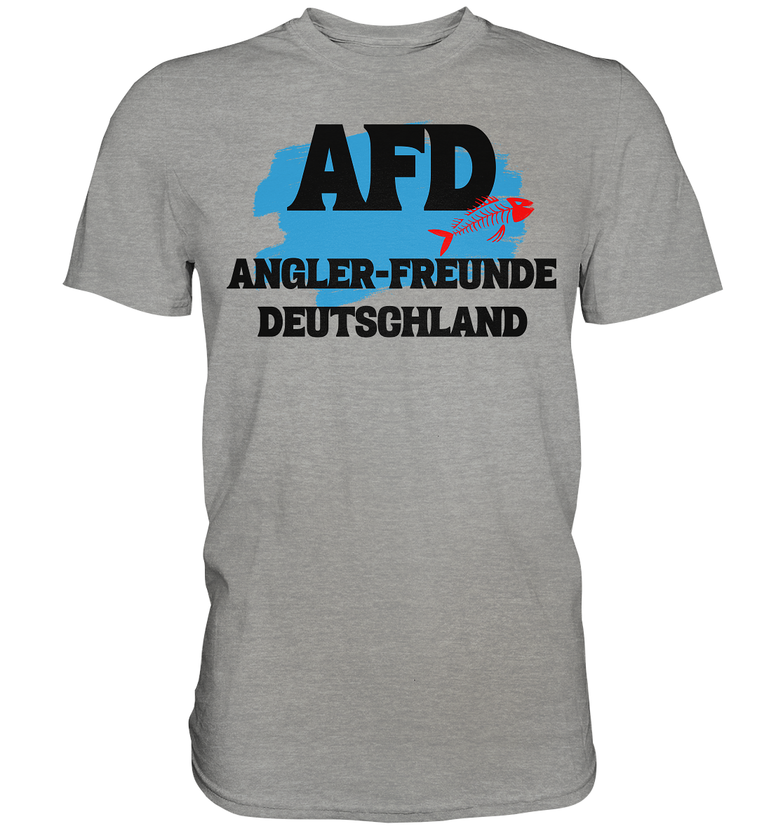 AFD Angel-Freunde Deutschland - für Angler Fischerei Hobby Männer Angelsport Karpfen Raubfisch Wels Waller Zielfisch - Premium Shirt