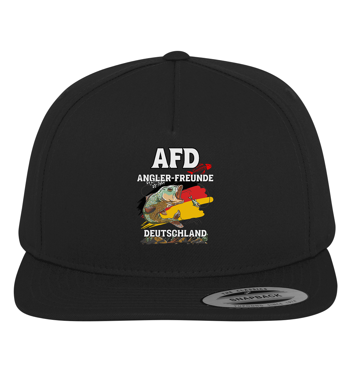 AFD Angler-Freunde Deutschland - für Angler Fischerei Hobby Männer Angelsport Karpfen Raubfisch Wels Waller Zielfisch Angeln - Premium Snapback