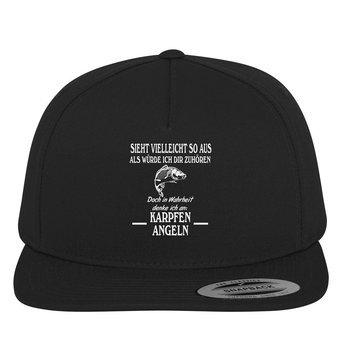 Denke an Karpfen angeln - Premium Snapback