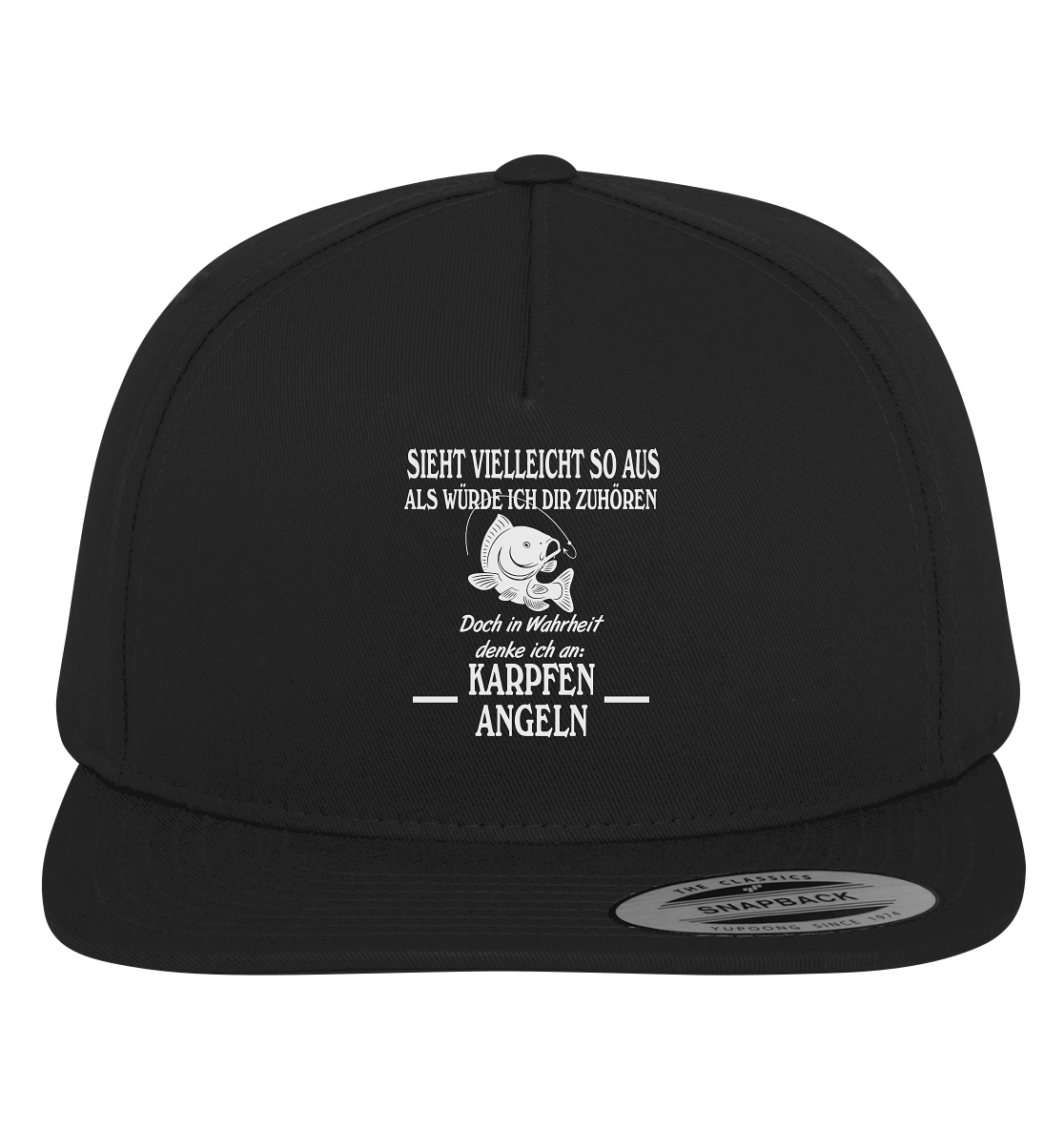 Denke an Karpfen angeln - Premium Snapback