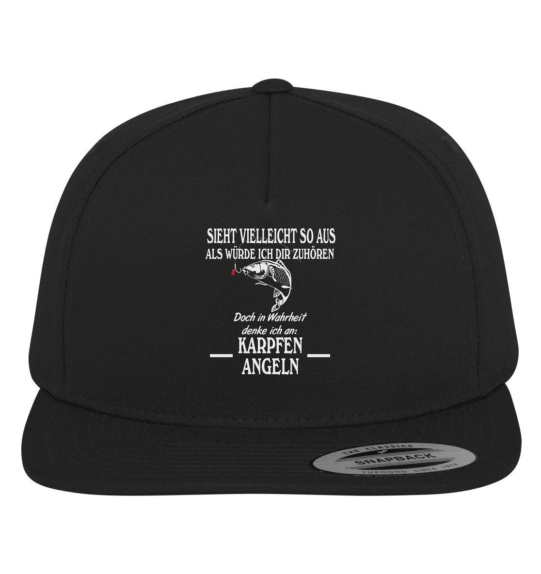Denke an Karpfen angeln - Premium Snapback