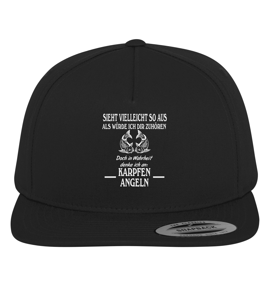 Denke an Karpfen angeln - Premium Snapback
