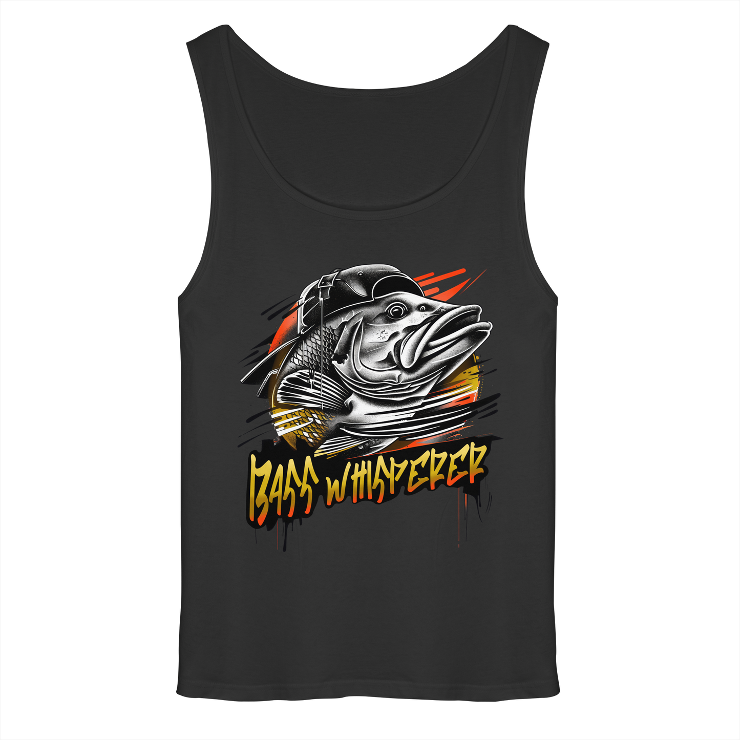 Bass Whisperer Tank-Top Muskelshirt Barsch Angler Fishing Raubfisch Angeln