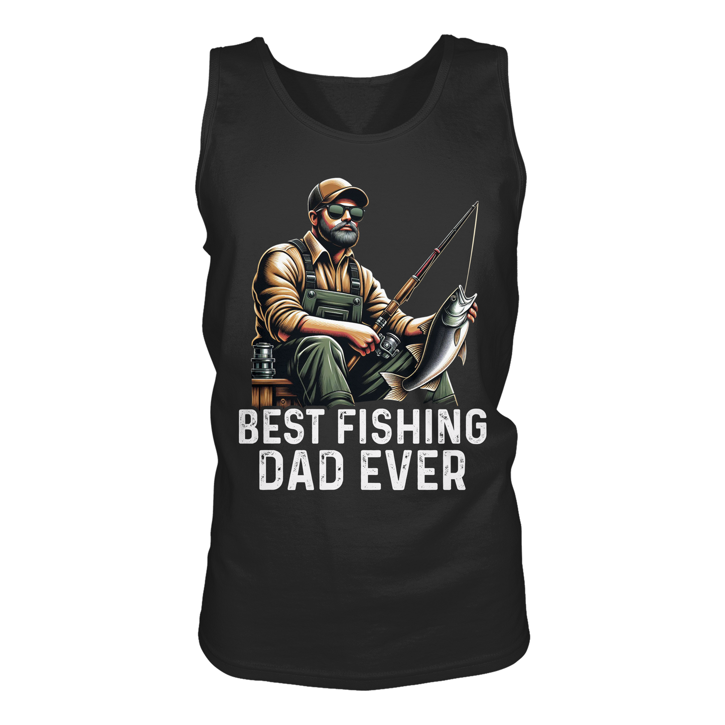 Best Fishing Dad ever - Bester Angel Papa Angler Fischer Angeln Vater Tank-Top