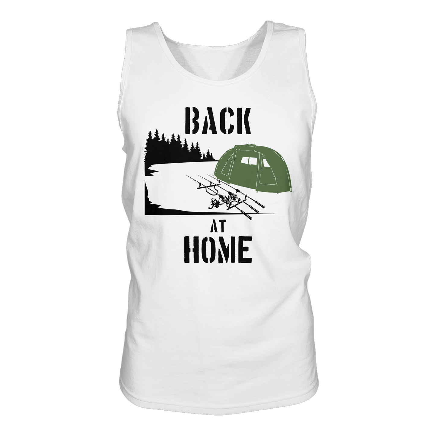 Back at Home Angler Karpfenangeln Karpfen Hotspot Angelplatz Angeln Tank-Top