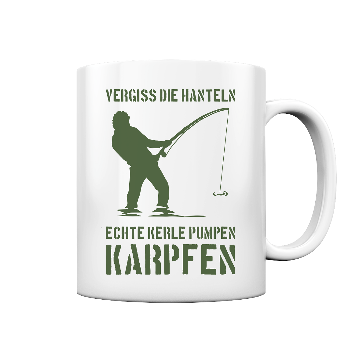 Vergiss die Hanteln echte Kerle pumpen Karpfen - Tasse glossy