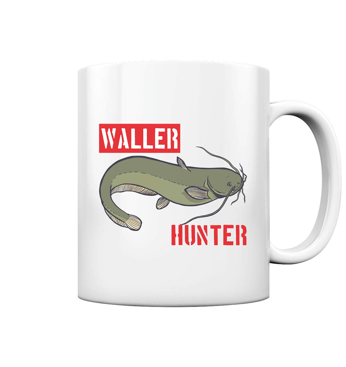 Waller Hunter - Wels Angler - Tasse glossy
