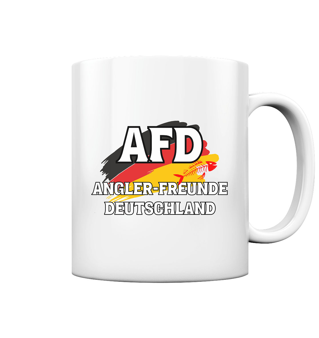 AFD Angler-Freunde Deutschland - für Angler Fischerei Hobby Männer Angelsport Karpfen Raubfisch Wels Waller Zielfisch Angeln - Tasse glossy