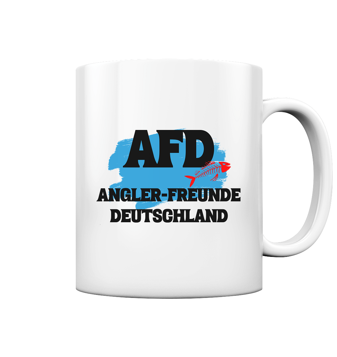AFD Angel-Freunde Deutschland - für Angler Fischerei Hobby Männer Angelsport Karpfen Raubfisch Wels Waller Zielfisch - Tasse glossy