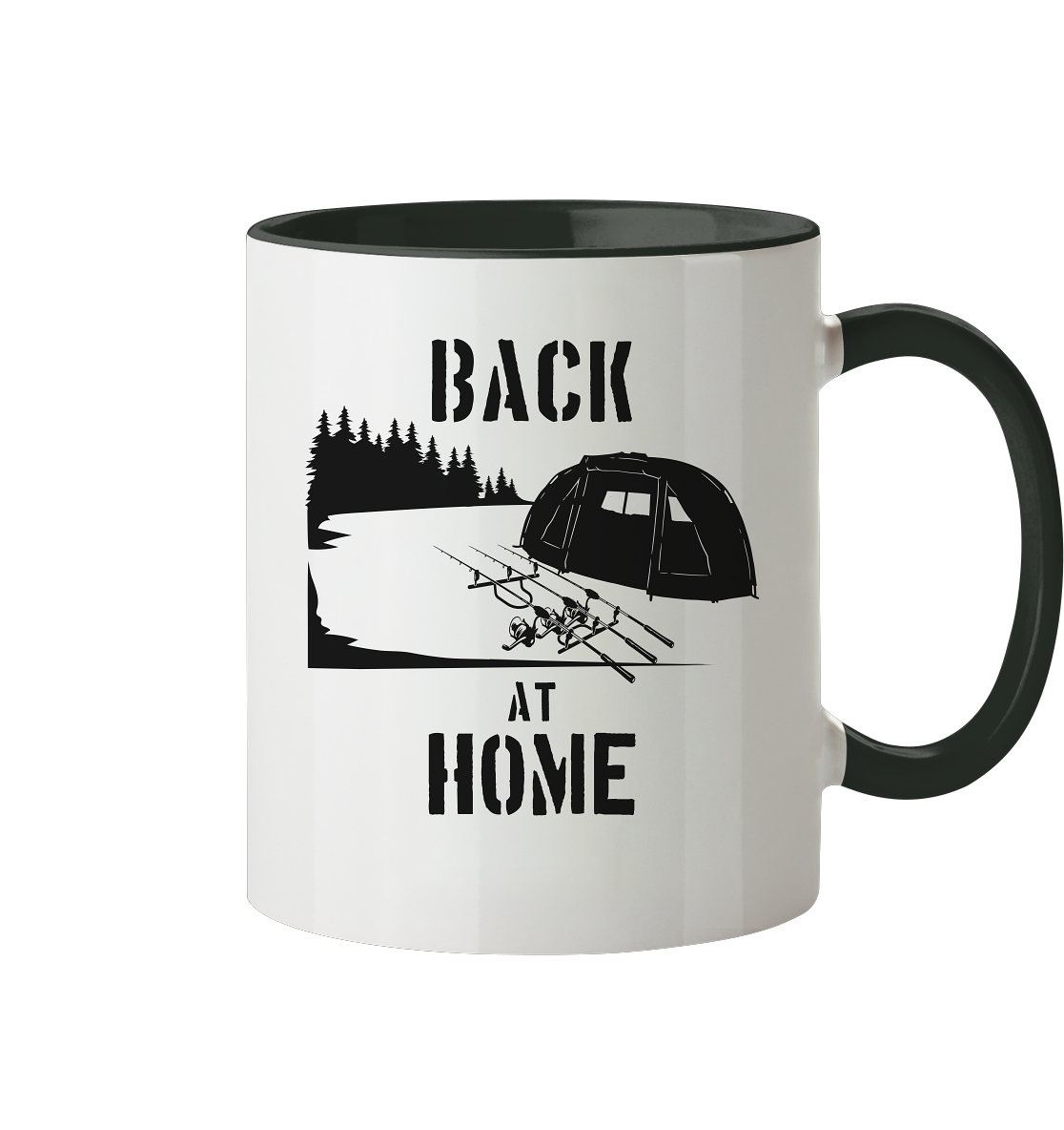 Back at Home - Karpfenangeln - Tasse zweifarbig