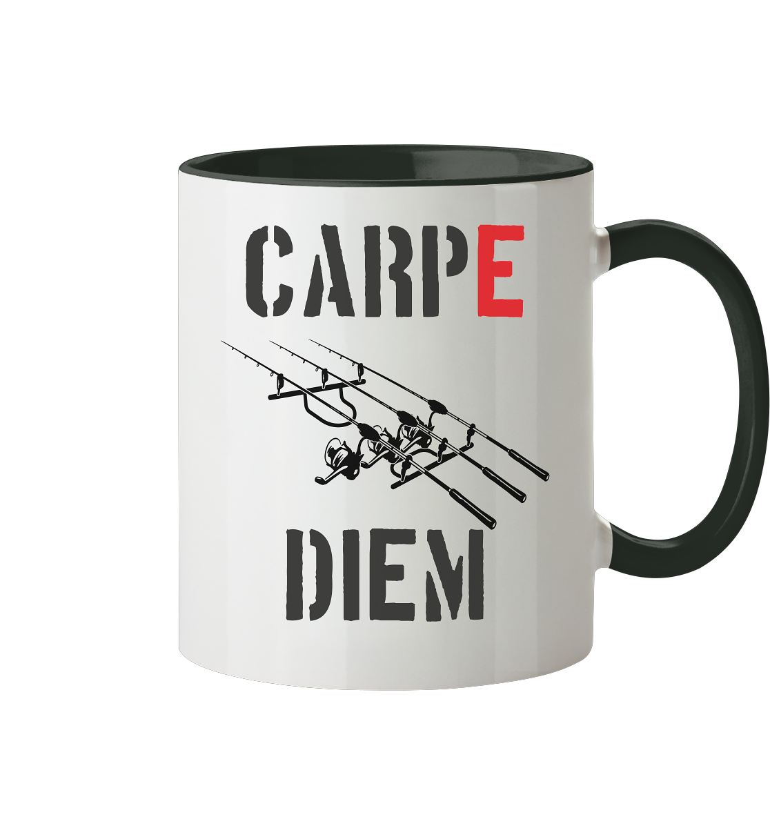 CARPE DIEM - Karpfenangler Karpfen Carp - Tasse zweifarbig