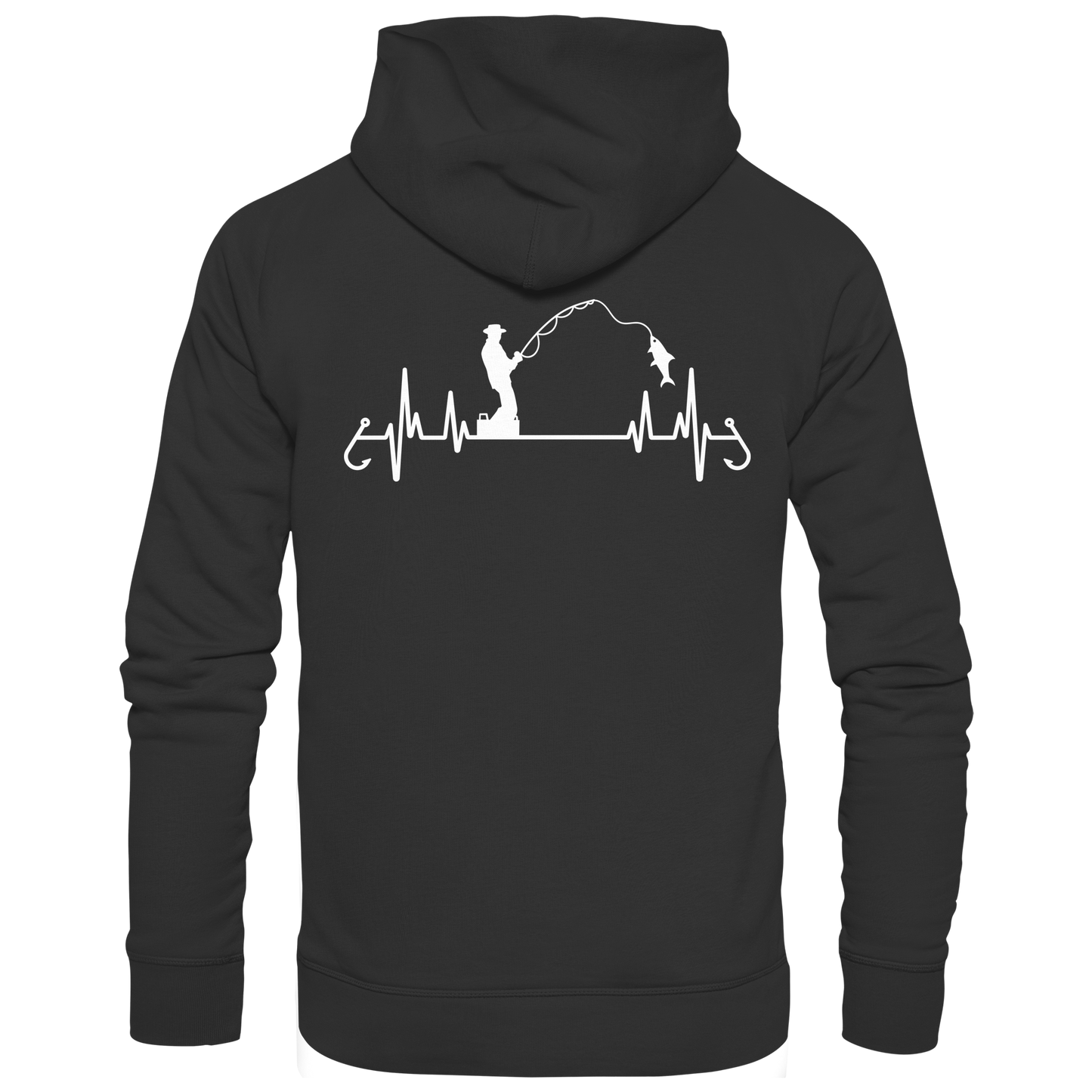 Herzschlag Angeln Angler EKG Angelsport Fischerei Sportfischer - Zipper