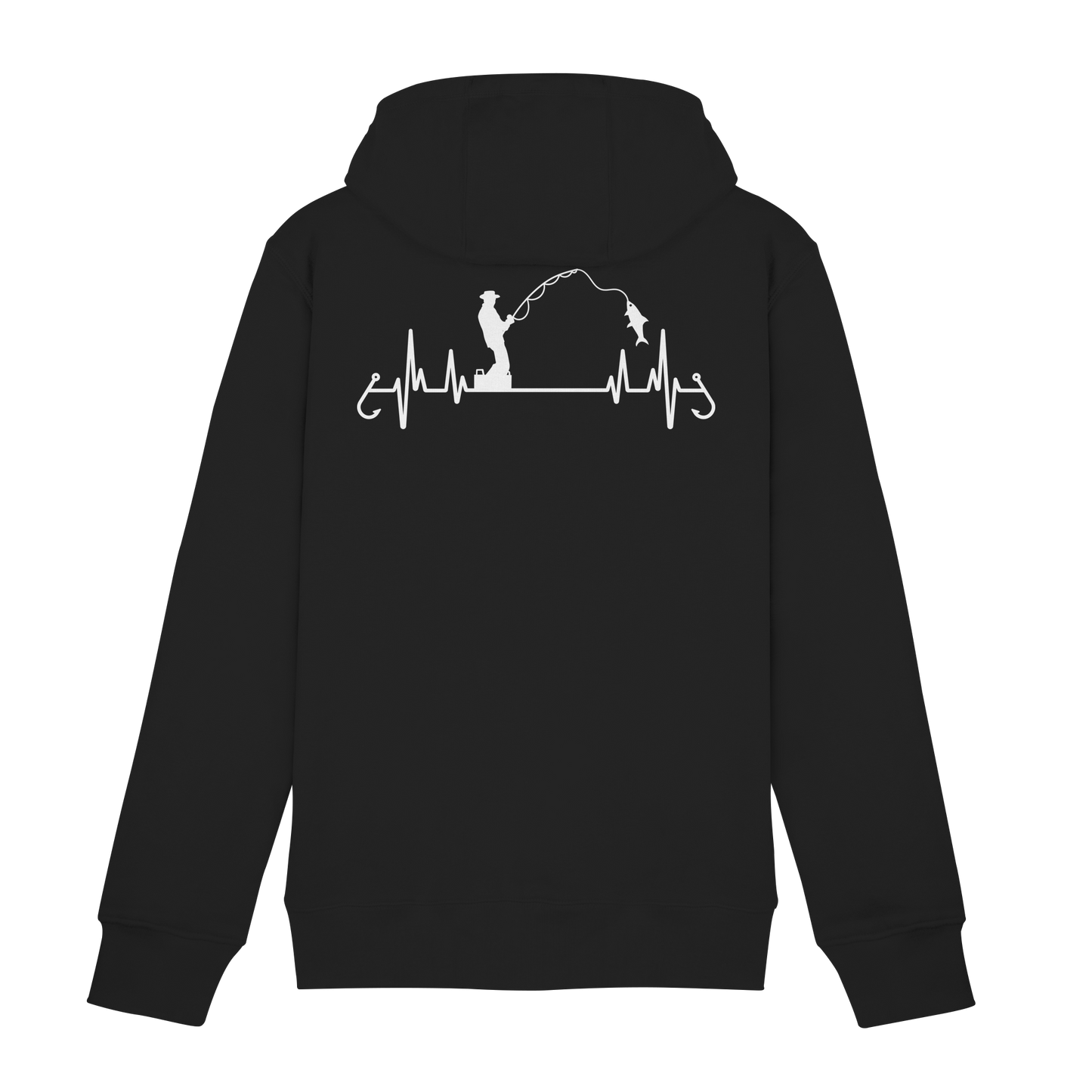Herzschlag Angeln Angler EKG Angelsport Fischerei Sportfischer - Zipper