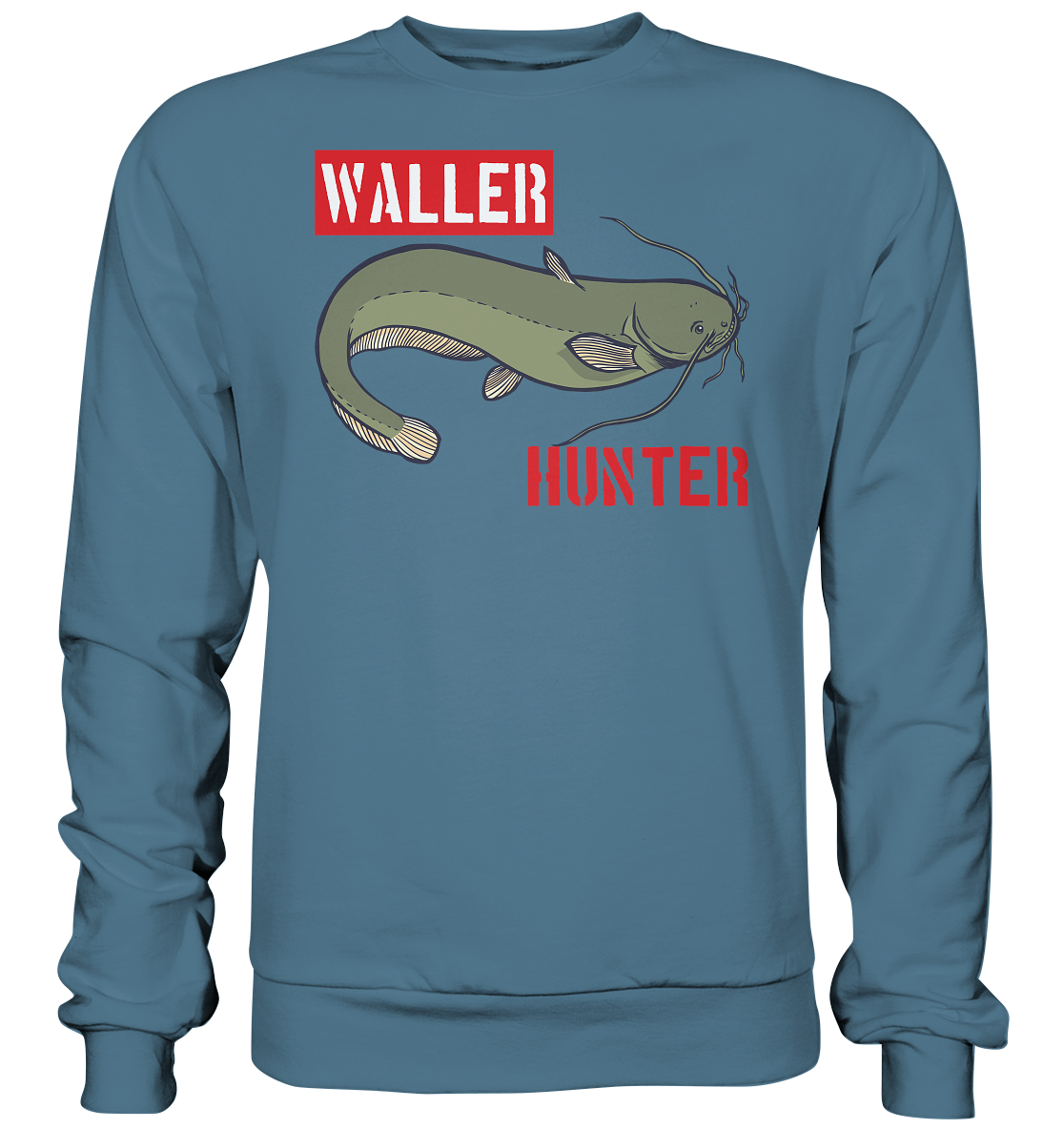 Waller Hunter - Wels Angler - Basic Sweatshirt
