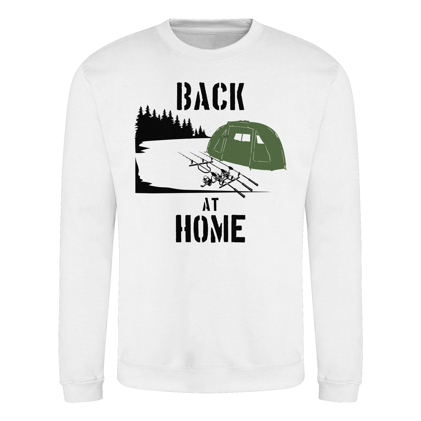 Back at Home Angler Karpfenangeln Karpfen Hotspot Angelplatz Angeln Sweatshirt