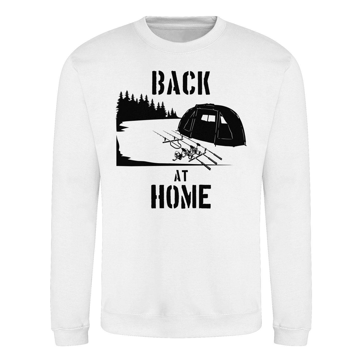 Back at Home Angler Karpfenangeln Karpfen Hotspot Angelplatz Angeln Sweatshirt