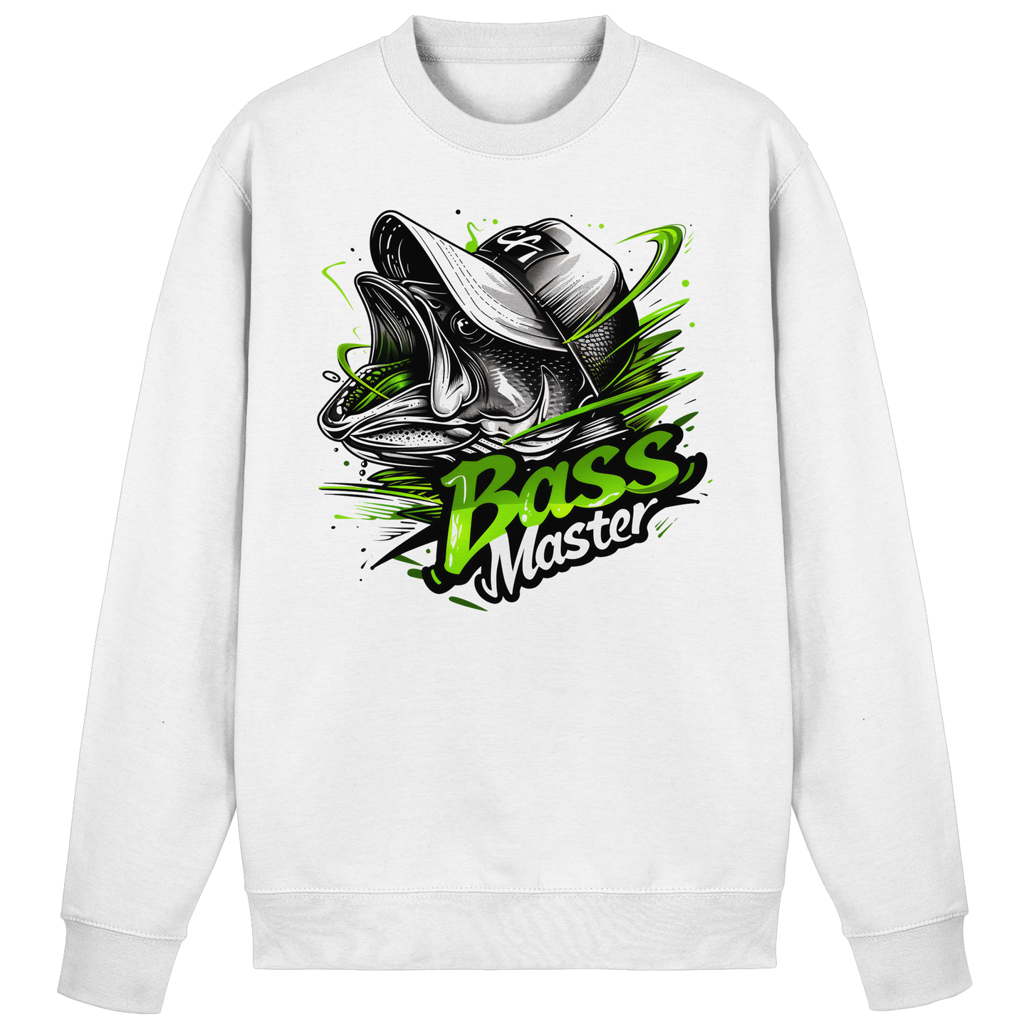 Bass Master Sweatshirt Barsch Schwarzbarsch Angler Fishing Raubfisch Angeln