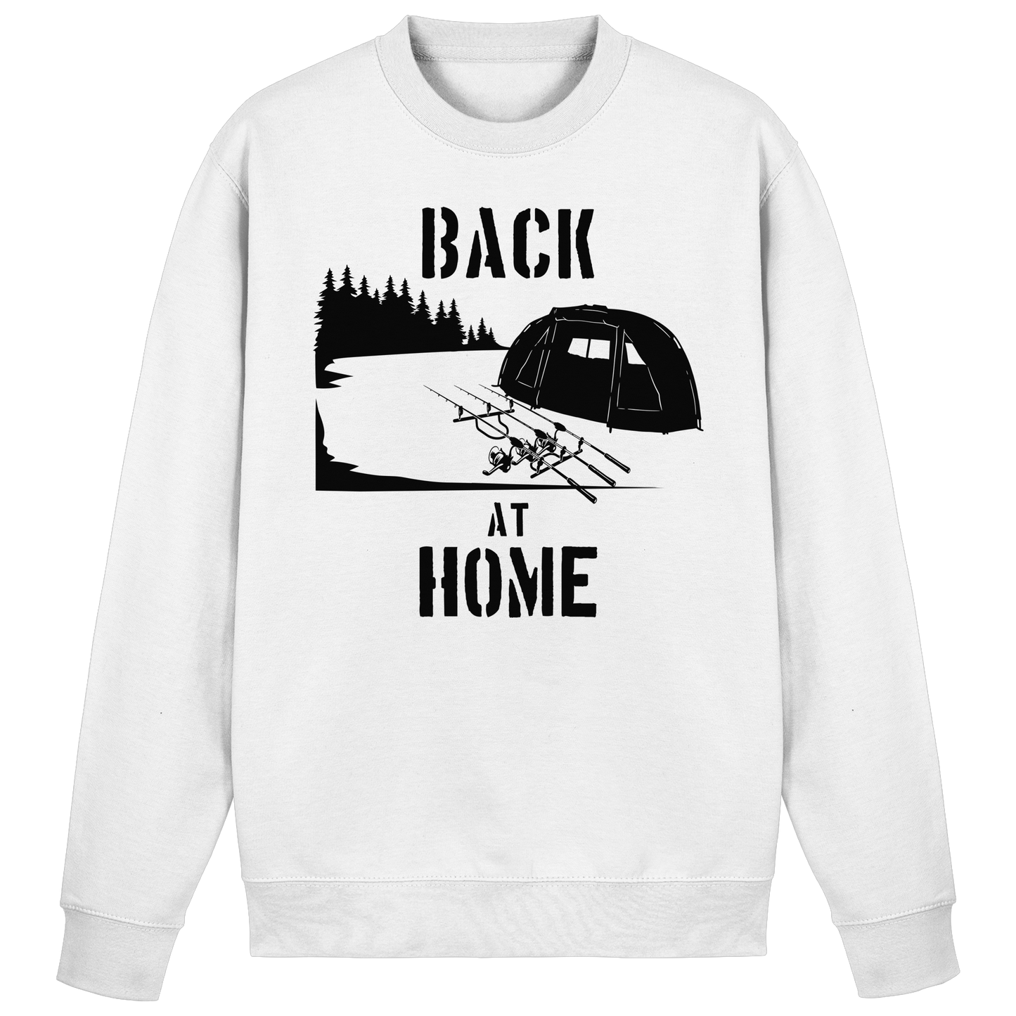 Back at Home Angler Karpfenangeln Karpfen Hotspot Angelplatz Angeln Sweatshirt