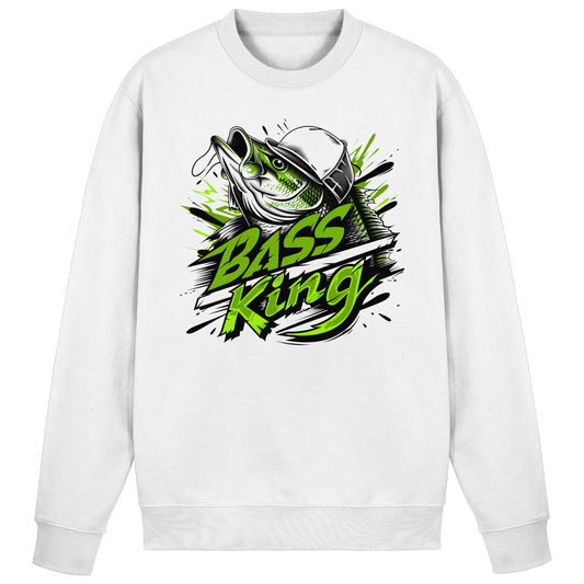 Bass King Sweatshirt Barsch Schwarzbarsch Angler Fishing Raubfisch Angeln
