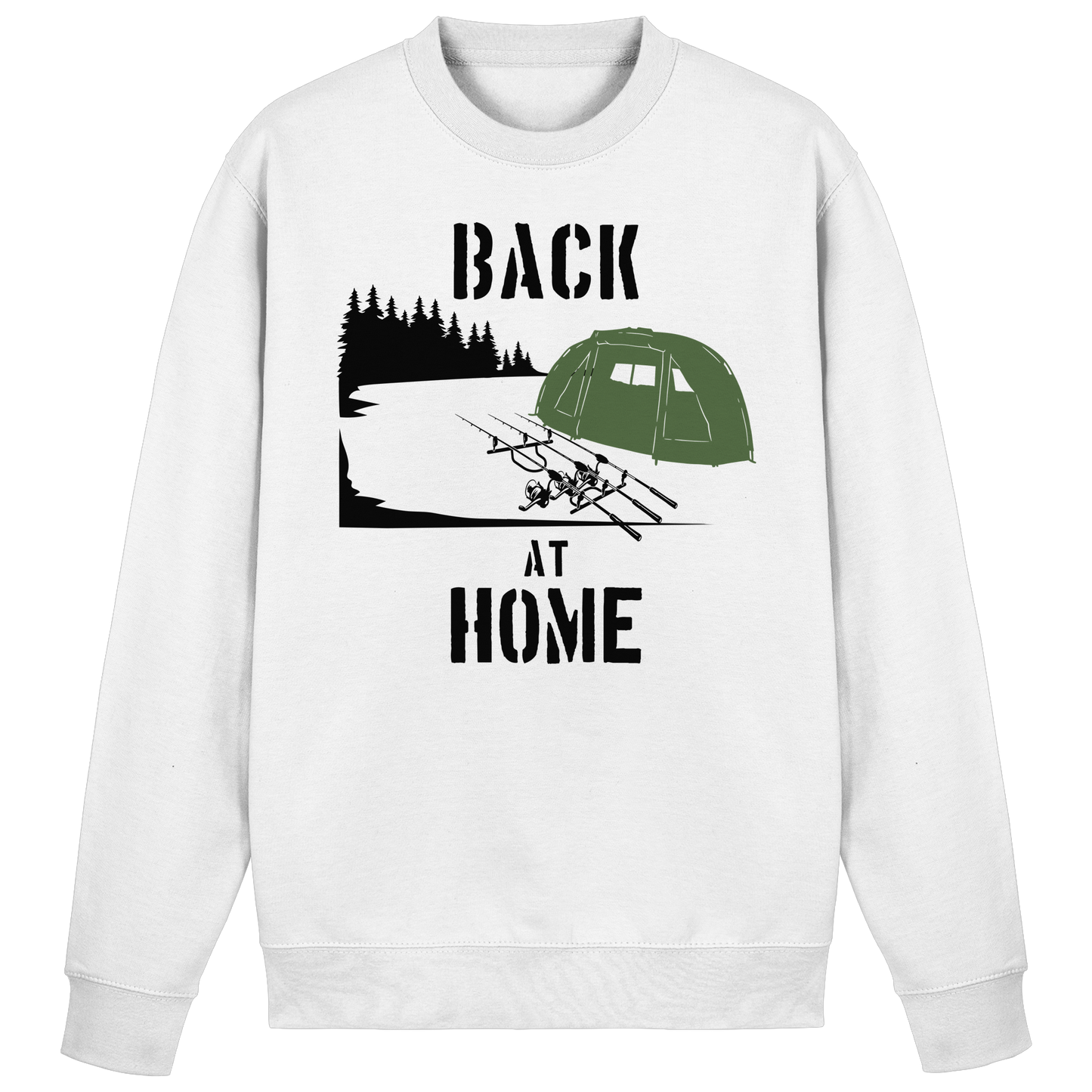 Back at Home Angler Karpfenangeln Karpfen Hotspot Angelplatz Angeln Sweatshirt