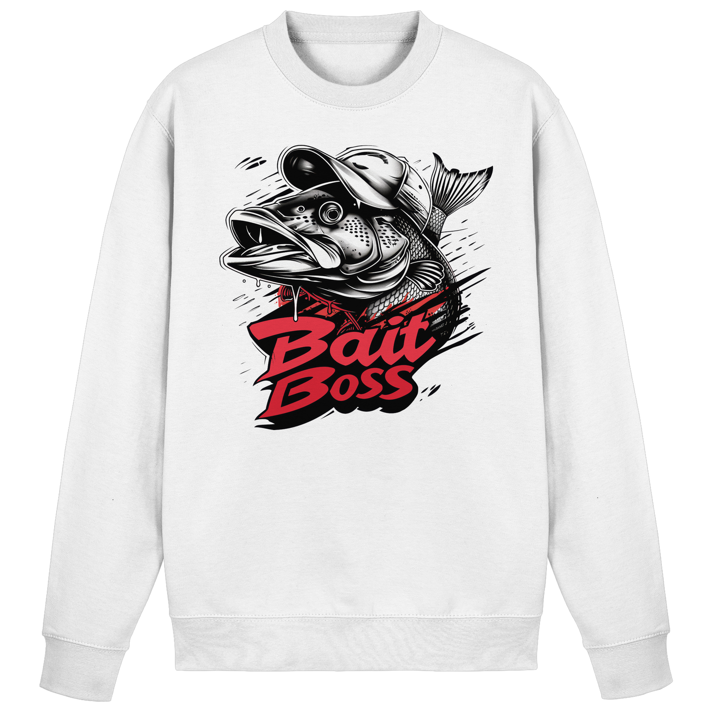 Bait Boss Sweatshirt / Sweater – Angler Fishing Bass Barsch Köder Angeln