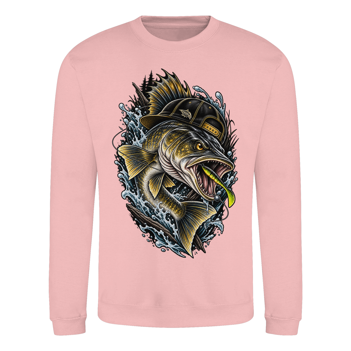 Cooler Zander mit Cap – Angelpulli für Zanderangler Angler Angeln Sweatshirt