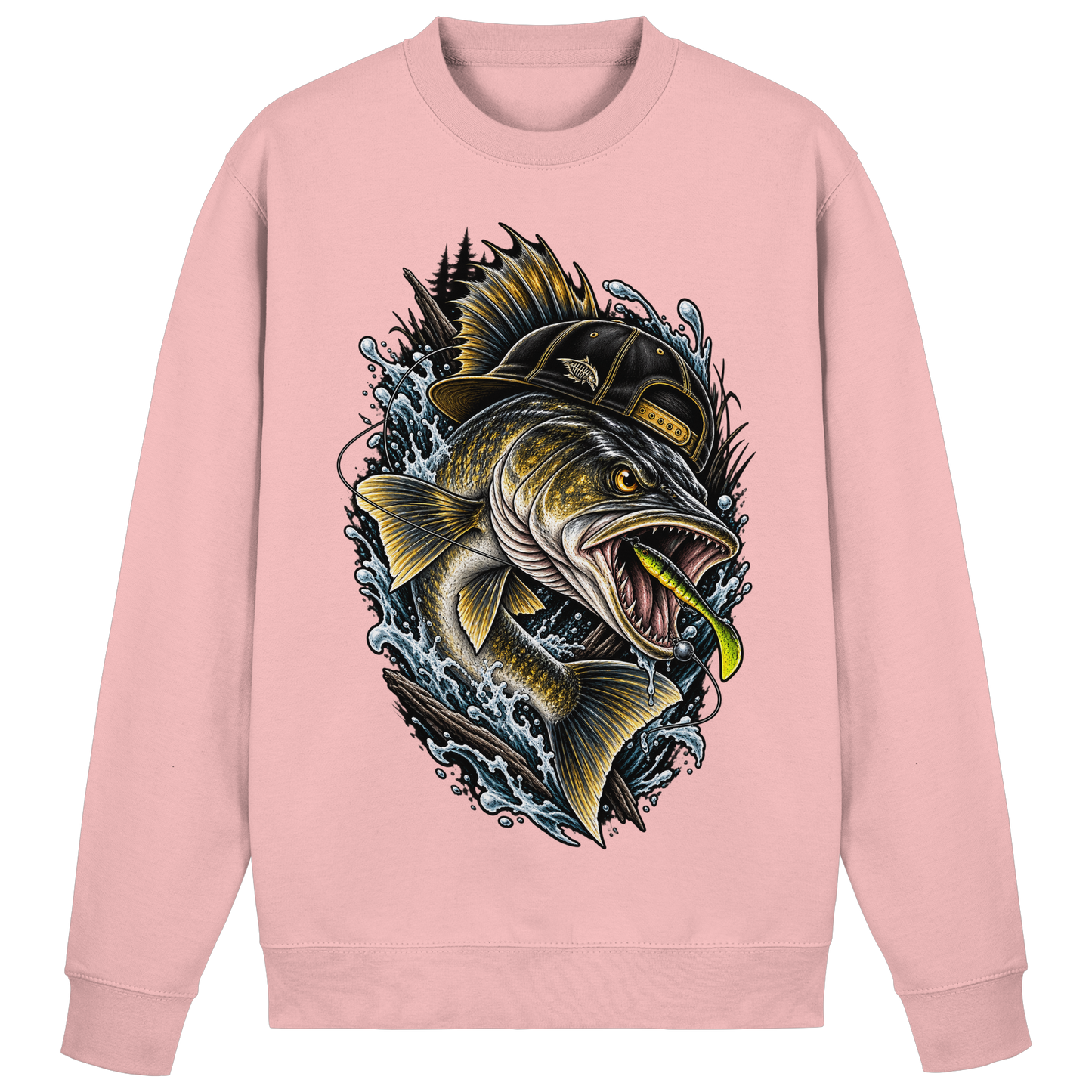 Cooler Zander mit Cap – Angelpulli für Zanderangler Angler Angeln Sweatshirt