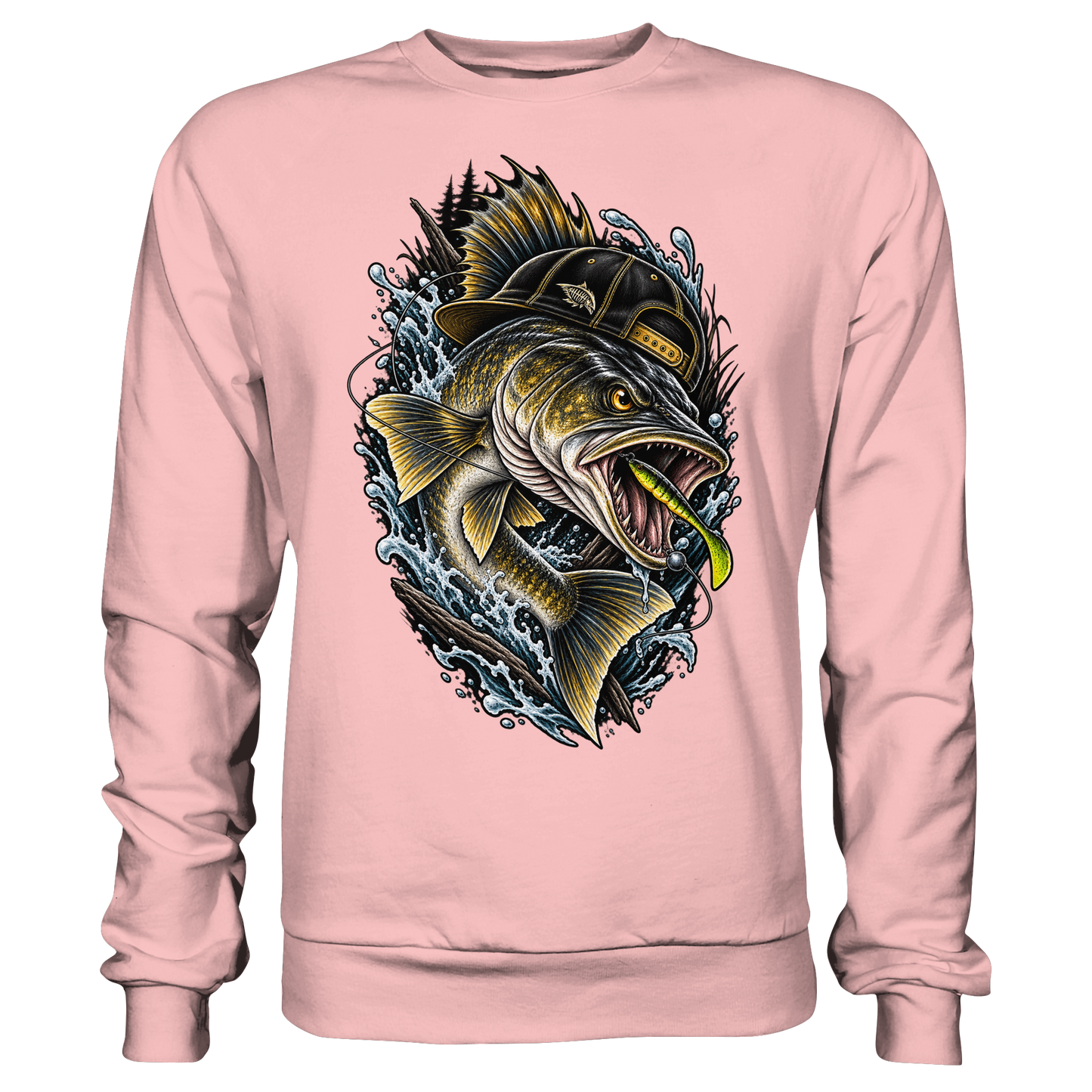 Cooler Zander mit Cap – Angelpulli für Zanderangler Angler Angeln Sweatshirt