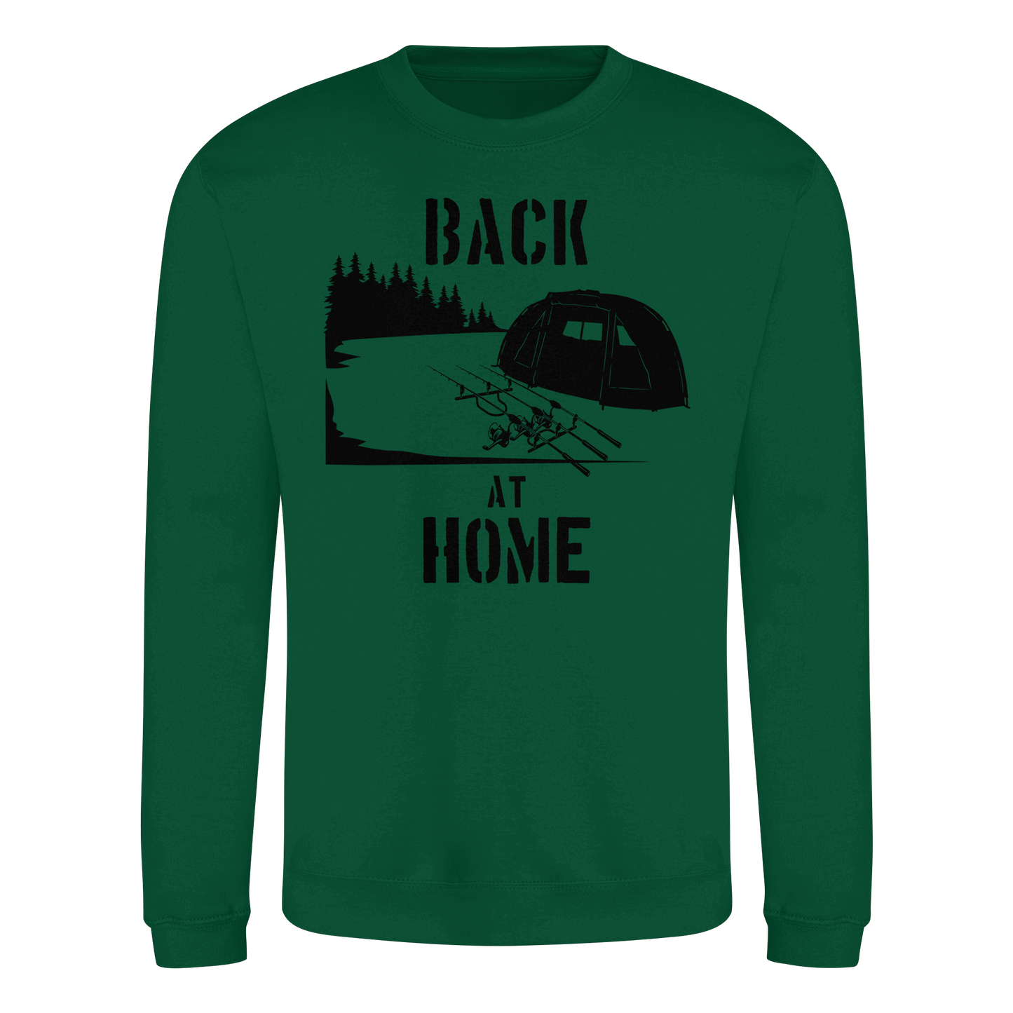 Back at Home Angler Karpfenangeln Karpfen Hotspot Angelplatz Angeln Sweatshirt