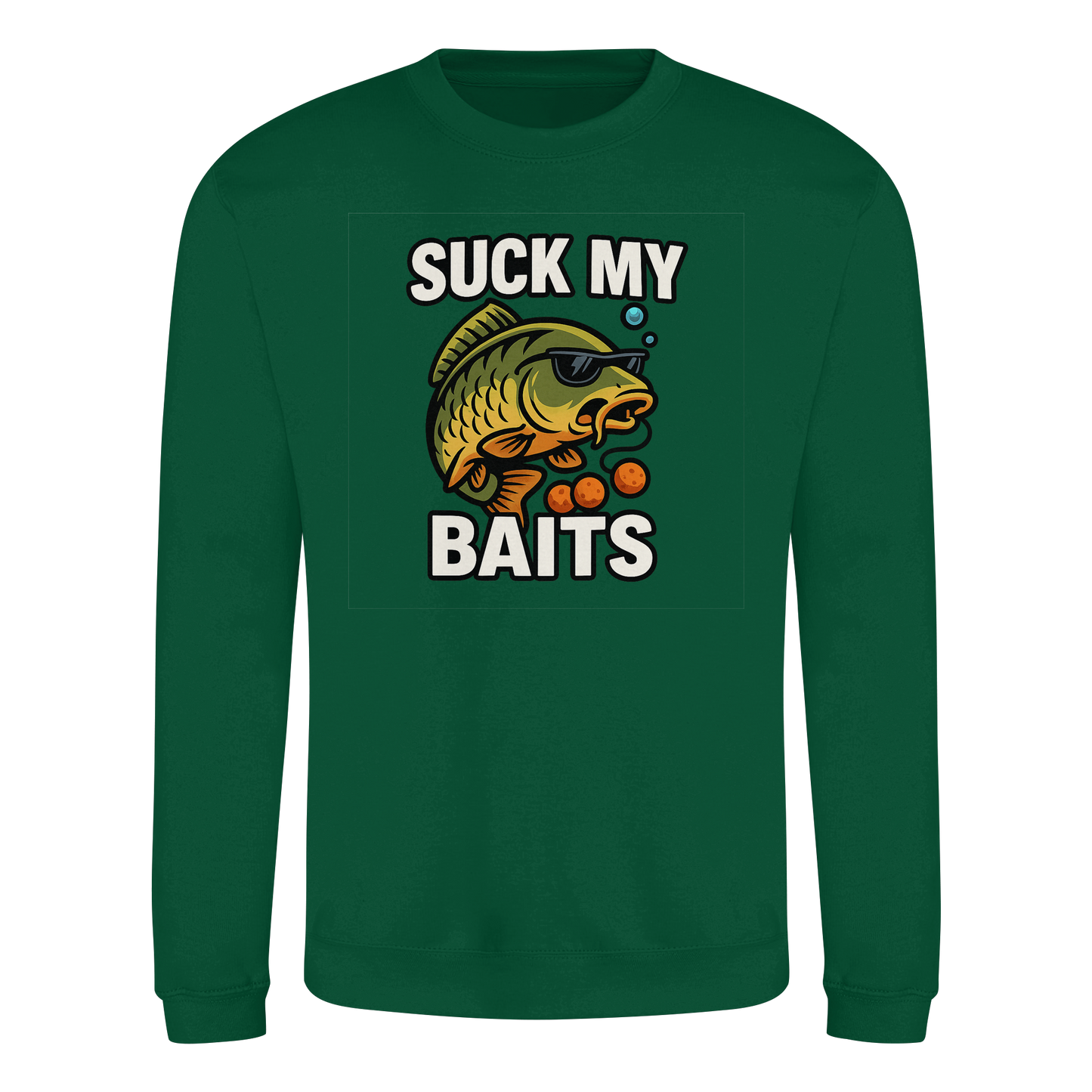 Suck my Baits Karpfen Carp Balls Karpfenangler Angler Boilies Angeln Sweatshirt