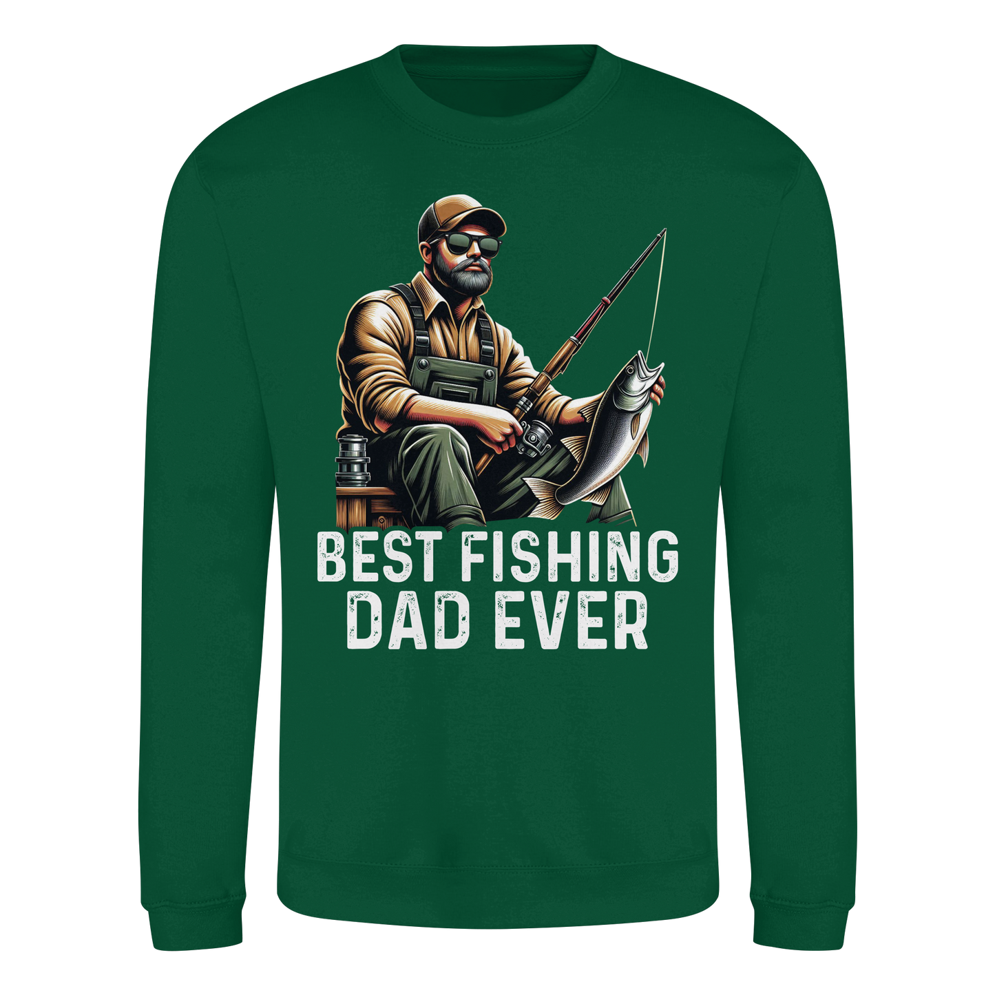 Best Fishing Dad ever - Bester Angel Papa Angler Fischer Angeln Vater Sweatshirt