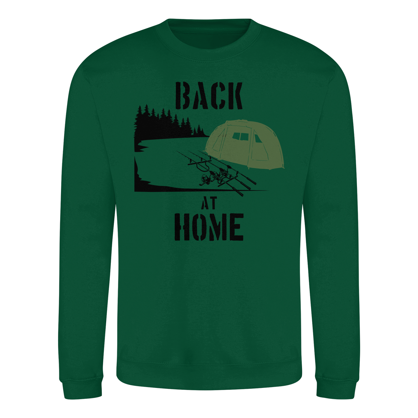 Back at Home Angler Karpfenangeln Karpfen Hotspot Angelplatz Angeln Sweatshirt