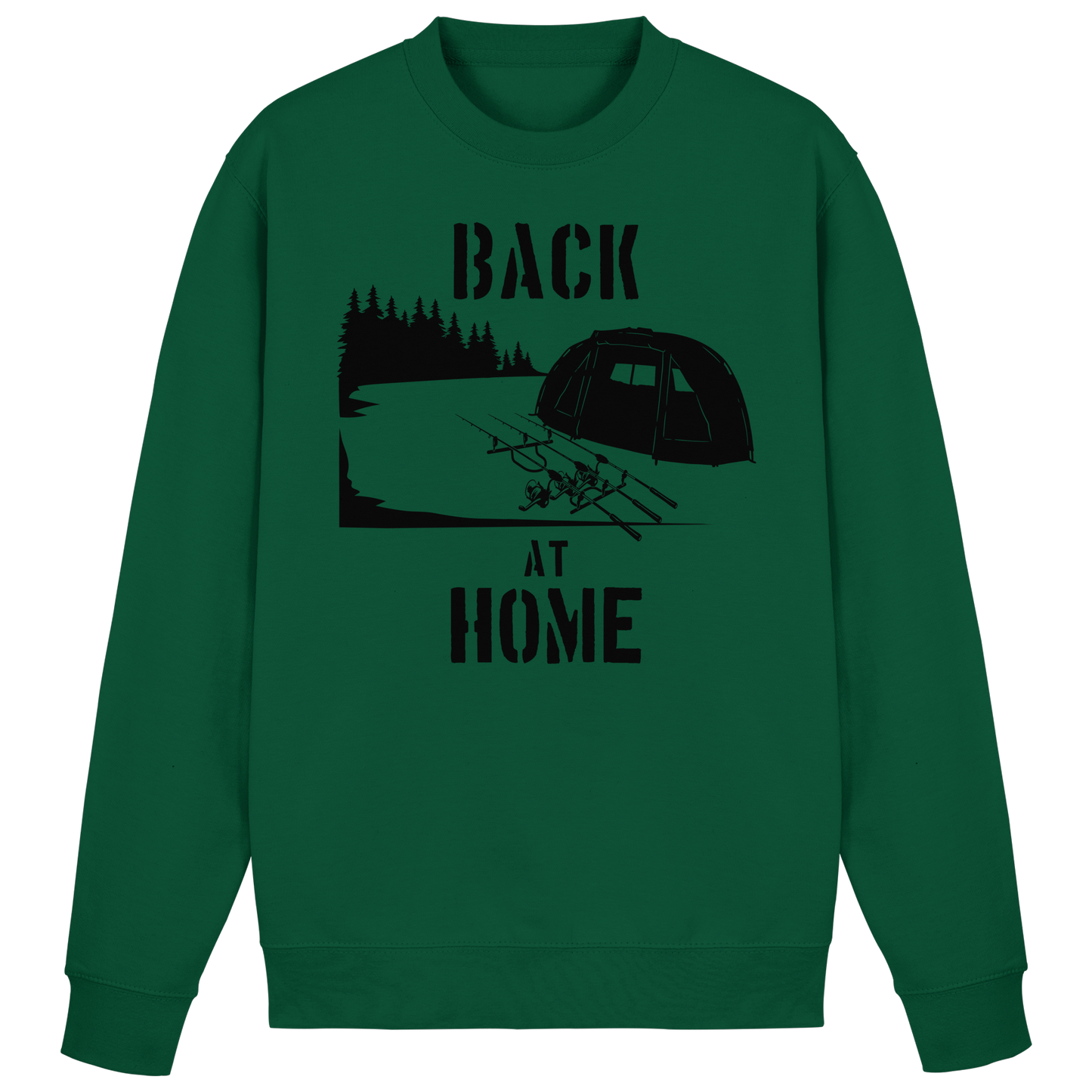 Back at Home Angler Karpfenangeln Karpfen Hotspot Angelplatz Angeln Sweatshirt