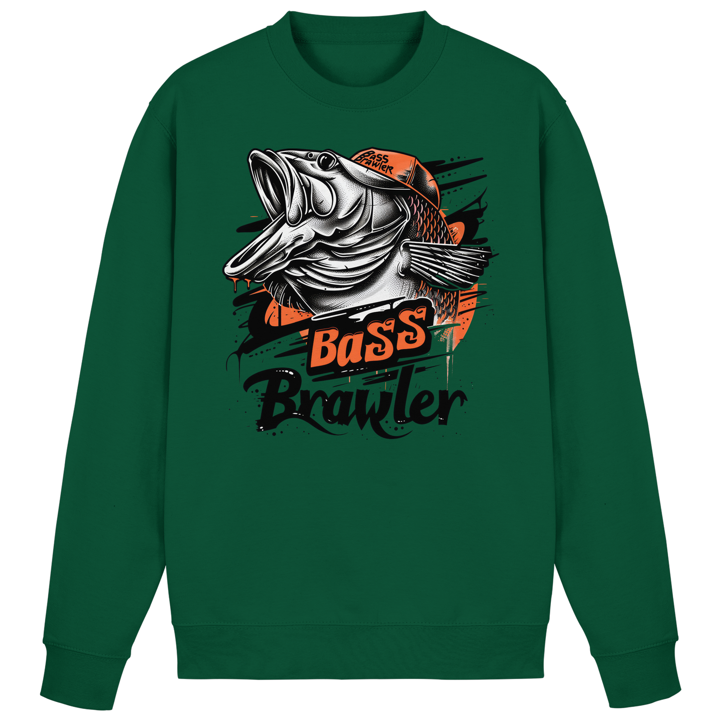 Bass Brawler Sweatshirt – Barsch Angler Fishing Raubfisch Angeln