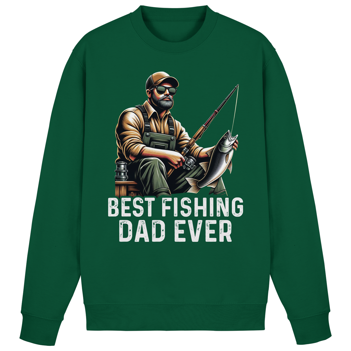 Best Fishing Dad ever - Bester Angel Papa Angler Fischer Angeln Vater Sweatshirt