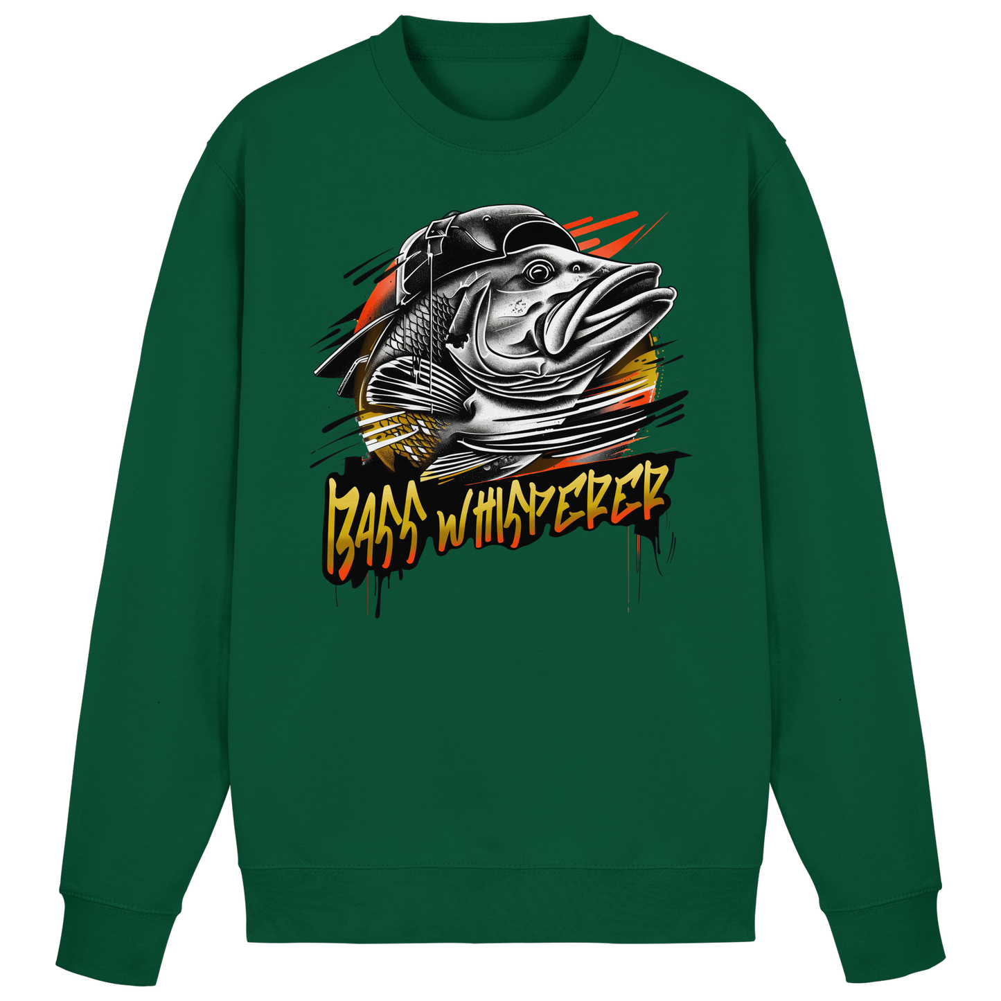 Bass Whisperer Sweatshirt – Barsch Angler Pulli Fishing Raubfisch Angeln