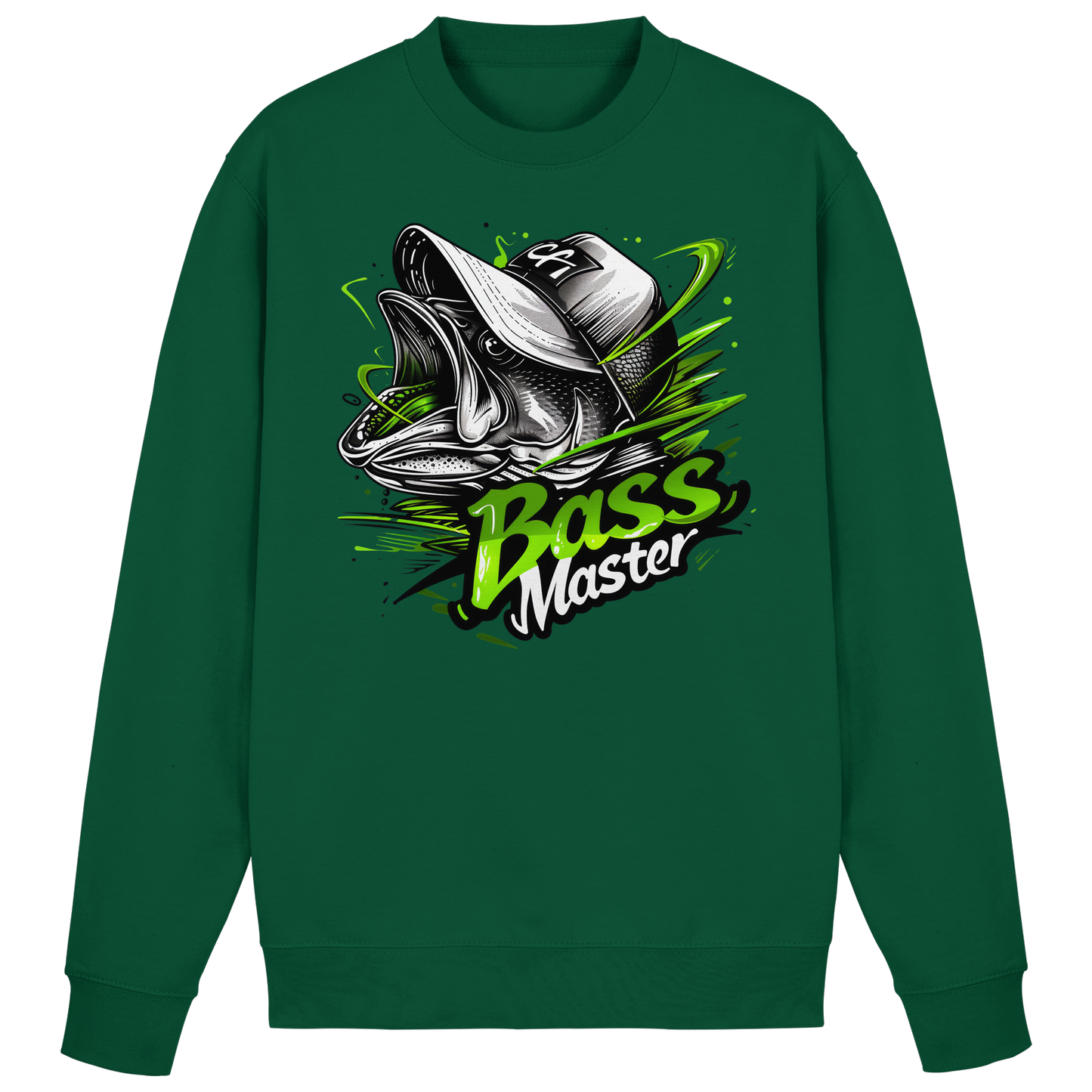 Bass Master Sweatshirt Barsch Schwarzbarsch Angler Fishing Raubfisch Angeln