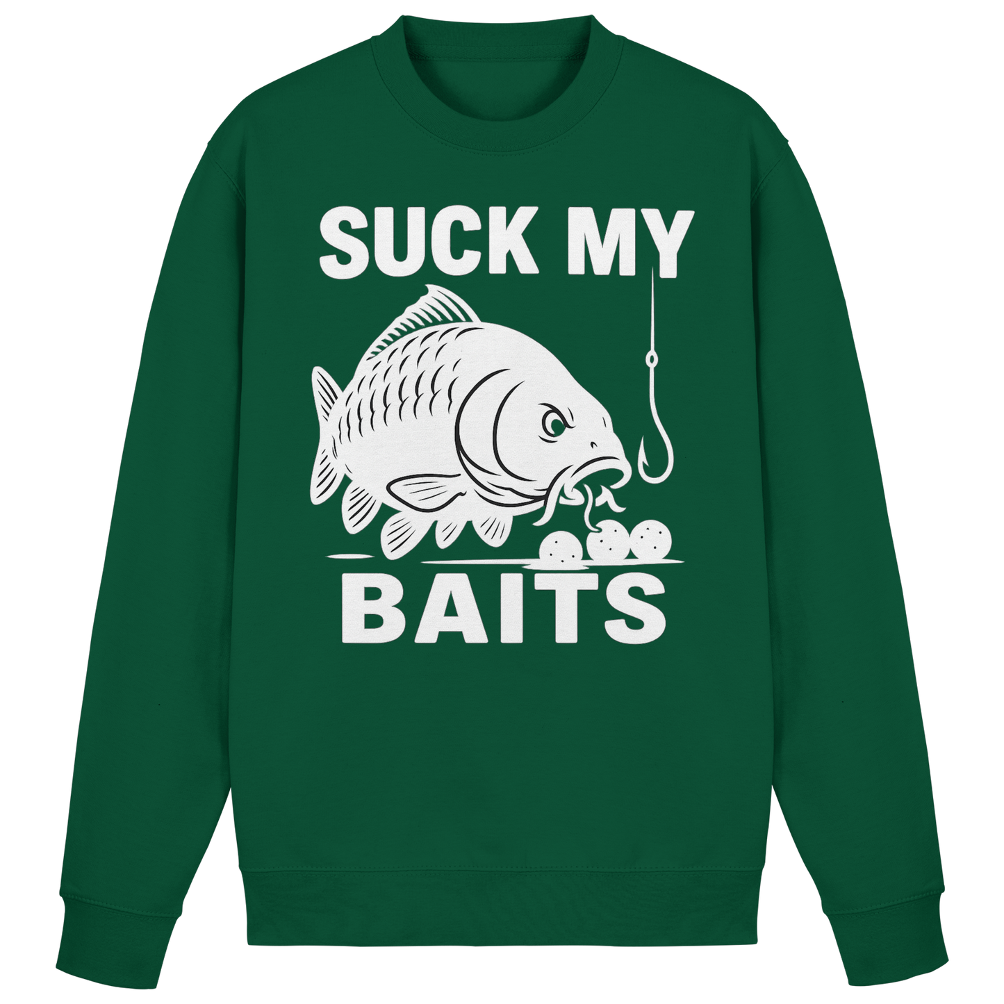 Suck my Baits Karpfen Carp Balls Karpfenangler Angler Boilies Angeln Sweatshirt