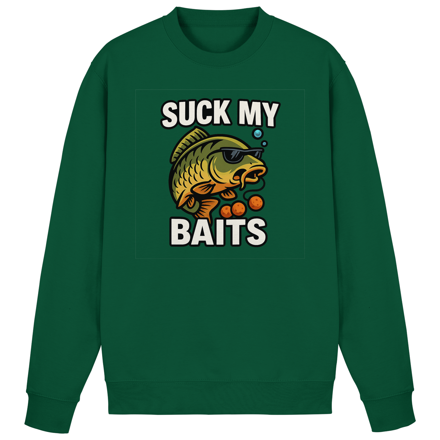 Suck my Baits Karpfen Carp Balls Karpfenangler Angler Boilies Angeln Sweatshirt