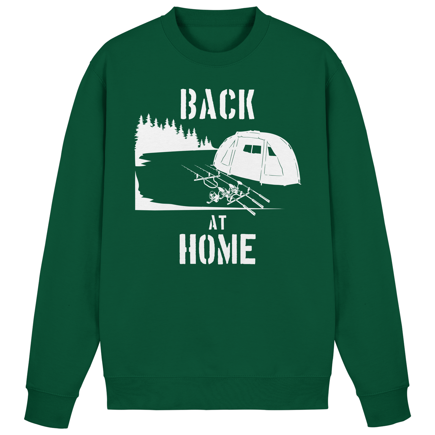Back at Home Angler Karpfenangeln Karpfen Hotspot Angelplatz Angeln Sweatshirt