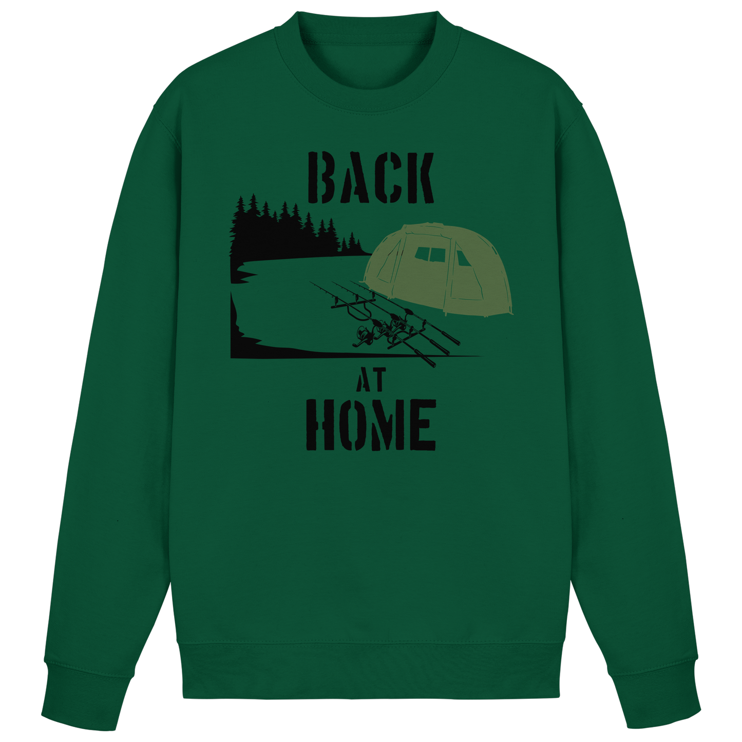 Back at Home Angler Karpfenangeln Karpfen Hotspot Angelplatz Angeln Sweatshirt