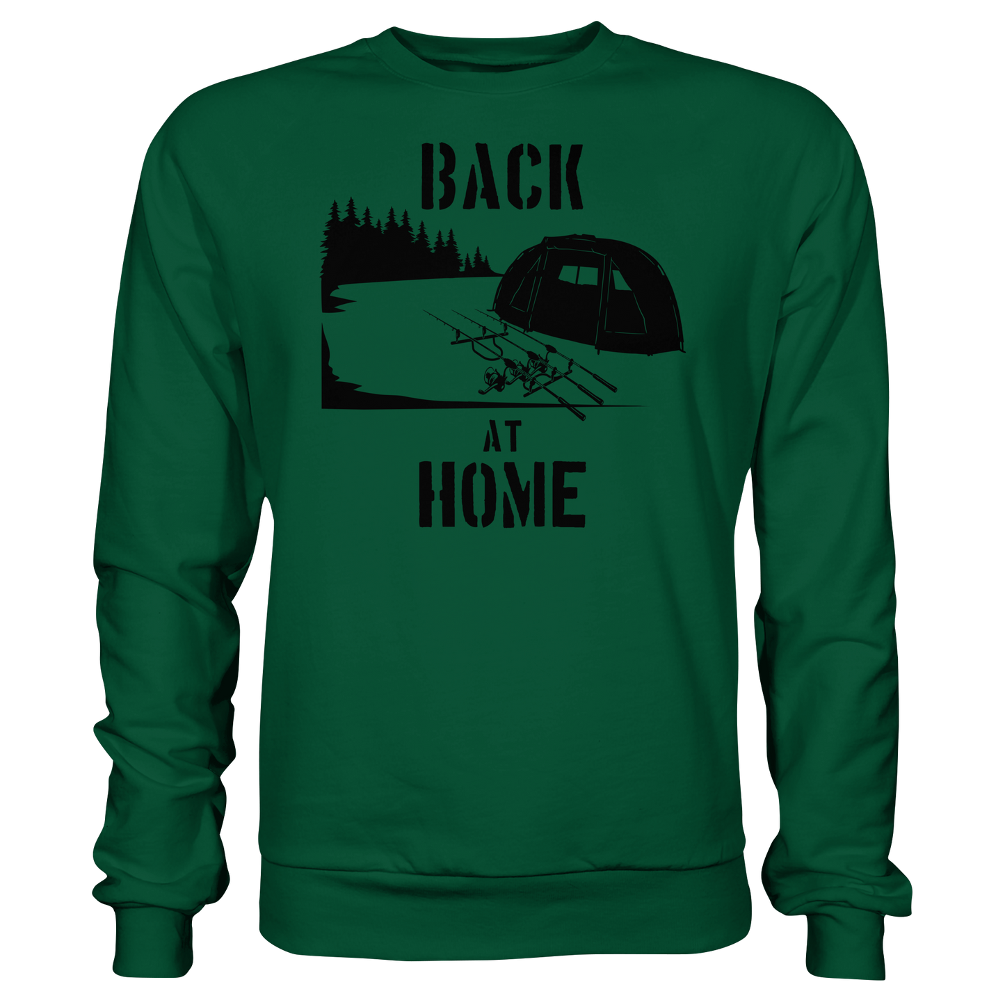 Back at Home Angler Karpfenangeln Karpfen Hotspot Angelplatz Angeln Sweatshirt
