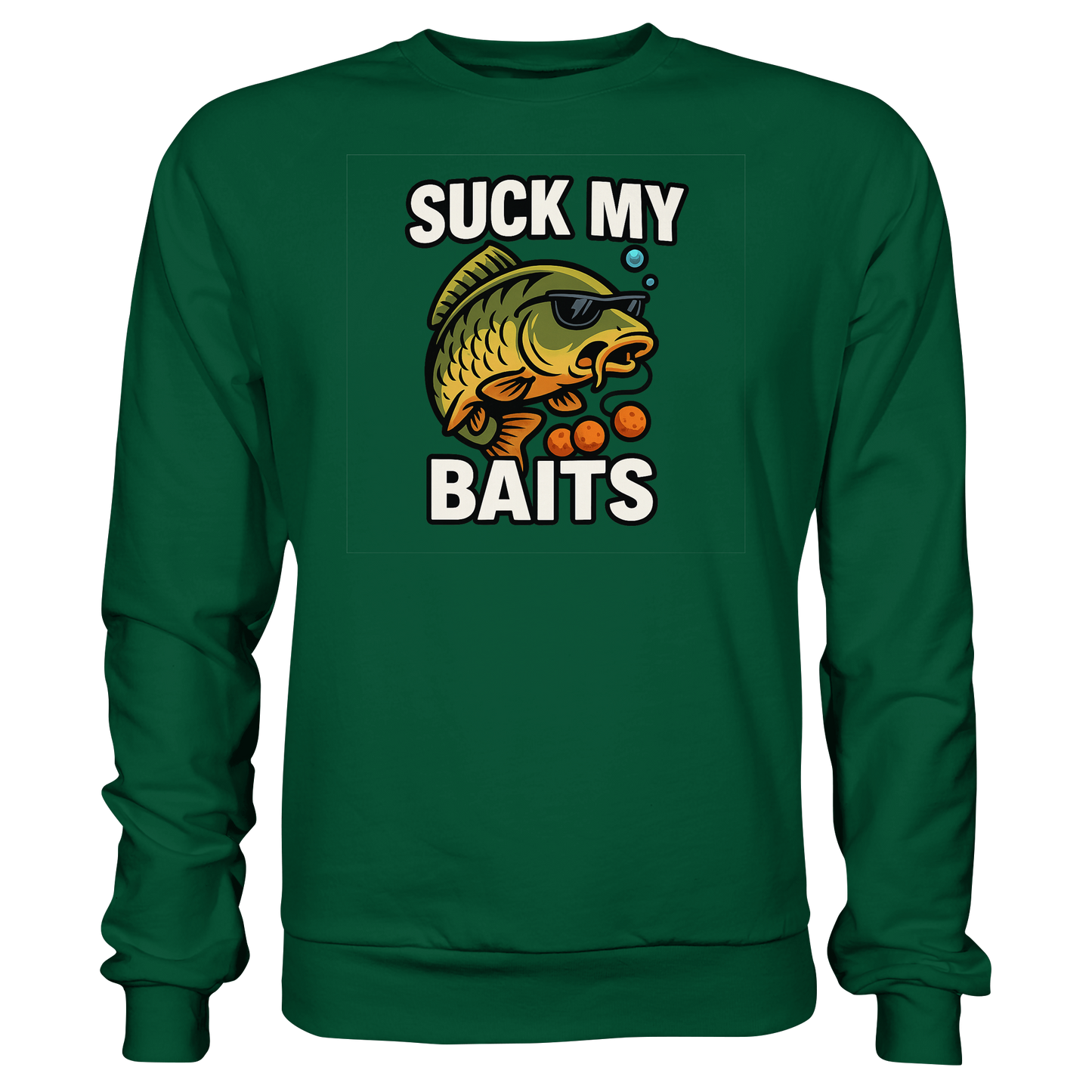 Suck my Baits Karpfen Carp Balls Karpfenangler Angler Boilies Angeln Sweatshirt