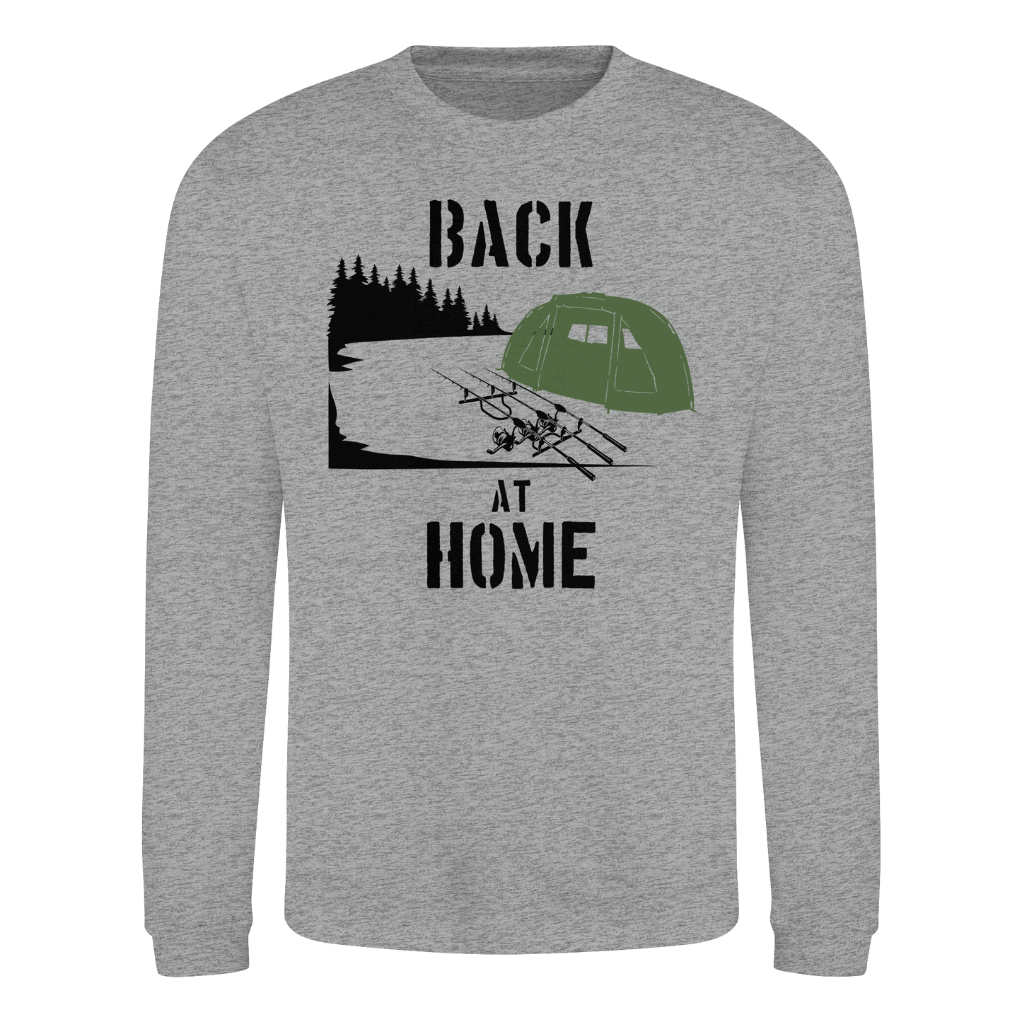 Back at Home Angler Karpfenangeln Karpfen Hotspot Angelplatz Angeln Sweatshirt
