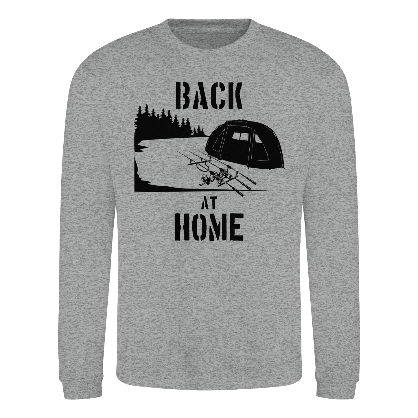 Back at Home Angler Karpfenangeln Karpfen Hotspot Angelplatz Angeln Sweatshirt