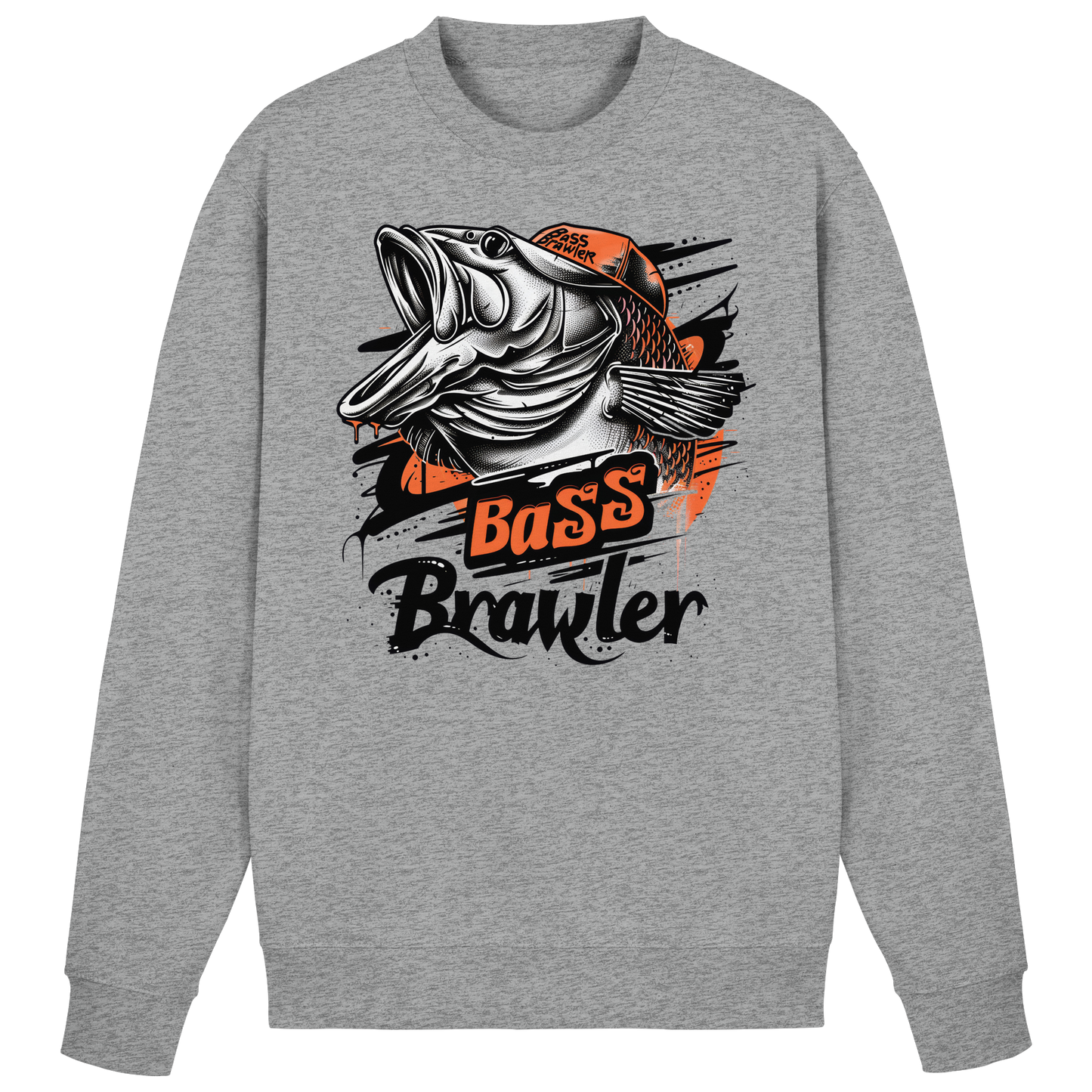 Bass Brawler Sweatshirt – Barsch Angler Fishing Raubfisch Angeln